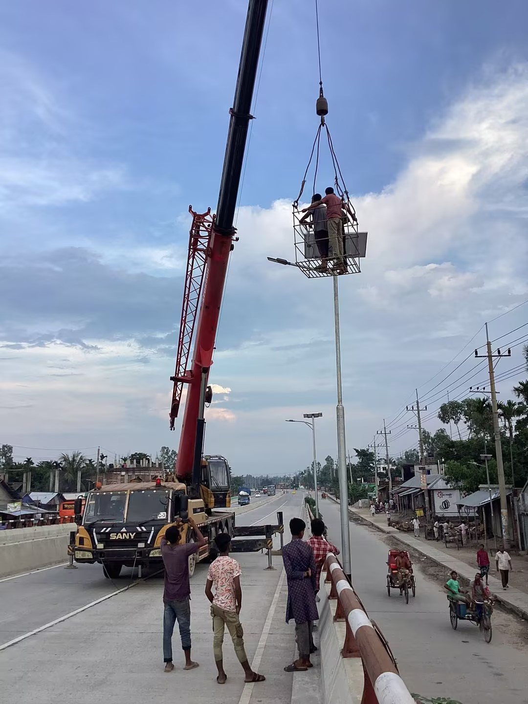 CCLAMP JD 80W Split Solar Street Lights Project in Bangladesh